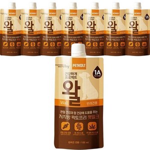 펫쿠르트 강아지 건강하개 프로젝트 왈 펫 분유, 장건강/유산균, 100ml, 10개