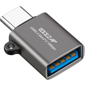 비잽 C타입 USB 3.2 Gen2 10Gbps OTG 변환 젠더 A to C 어댑터, 그레이, 1개, 26mm