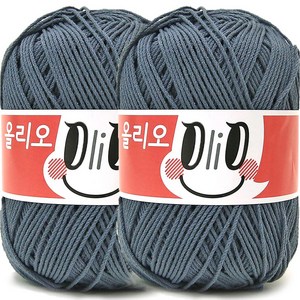 니뜨 올리오 뜨개실 70g, 725 머스크블루, 2개