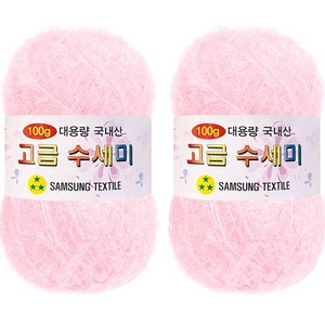 yana 대용량 고급수세미 105 흰분홍 100g, 105(흰분홍), 2개