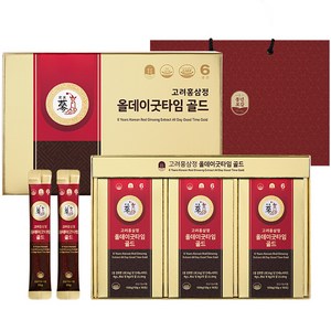 풍년보감 6년근 고려홍삼정 올데이굿타임 골드 30포 선물세트+쇼핑백 진세노사이드 15mg 홍삼스틱, 1개, 300g