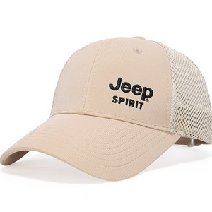 JEEP SPIRIT 카멜 반 메쉬 볼캡 야구모자 + 지프전용포장