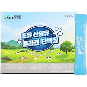 인큐어 초유 산양유 콜라겐 단백질 100p, 200g, 1개