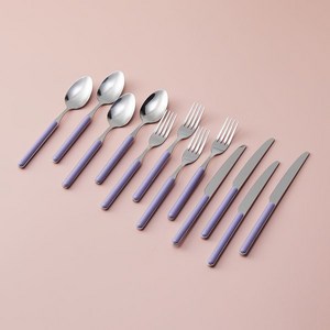 모던하우스 WOW 솔리드 커트러리 디너 세트 TO0723005, 퍼플, 스푼 4P + 포크 4P + 나이프 4P, 1세트