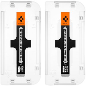 슈피겐 강화유리 휴대폰 액정보호필름 tREZ핏 AGL06523 2p 세트, 1세트