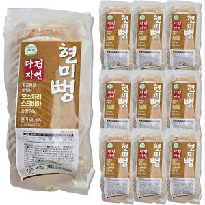 다정자연 스테비아 현미 뻥과자 뻥튀기, 90g, 10개