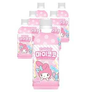 산리오 마이멜로디 마이코코 복숭아맛, 6개, 340ml