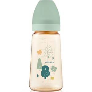 마더케이 베이직 PPSU 포레스트 무꼭지 젖병, 민트, 1개, 280ml