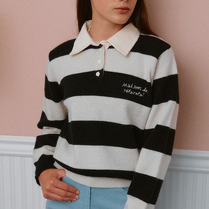 로라로라 여성용 STRIPE PK KNIT