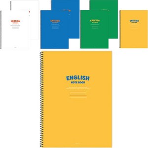 핑크풋 1500 비비드 영어노트 4종 x 2p 세트, WHITE + GREEN + BLUE + YELLOW, 1세트