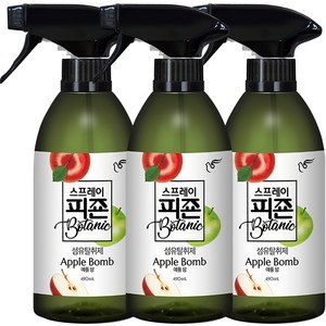 피죤 스프레이 보타닉 섬유탈취제 본품 애플밤, 490ml, 3개