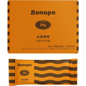 베노프 소프트바 프로틴바 초콜릿카라멜 10p, 600g, 1개