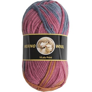 yana 메리노 울 털 뜨개실 10ply 100g, 8530 오렌지블루믹스, 1개