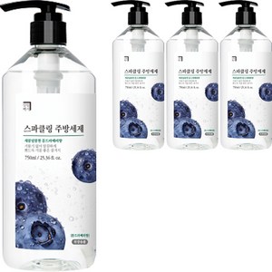 살림백서 스파클링 툰드라베리향 주방세제, 750ml, 4개