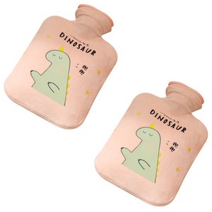 에버하우스 캐릭터 극세사 보온 물주머니 핑크 FREE(25.5 x 16 cm) 1L, 2개