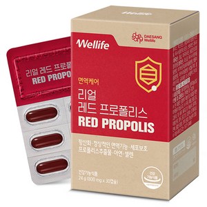 대상웰라이프 리얼 레드 프로폴리스 24g, 30캡슐, 1개