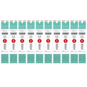 블렌 3C/ 2+S 전용 리필심 SNC-0.5 0.5mm, 레드, 10개