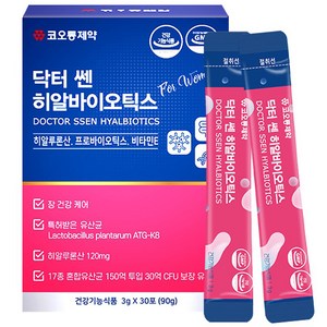 코오롱제약 여성용 닥터 쎈 히알바이오틱스 유산균 30p, 30회분, 1개