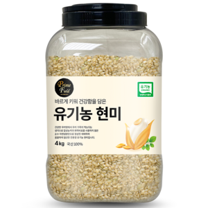 Prime Field 유기농 현미, 4kg, 1개