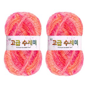 yana 고급 수세미 뜨개실 80g, 2개, 203 나염