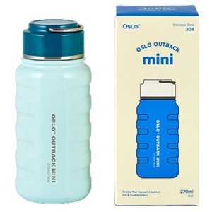 오슬로 아웃백 미니 스텐 텀블러, 270ml, 민트, 1개