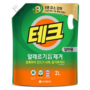 [비건라이프] 테크 알레르기 원인물질 제거 일반용 액상세제 리필, 2L, 1개