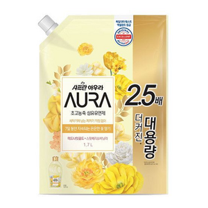 AURA 섬유유연제 미드나잇골드 리필, 1.7L, 1개