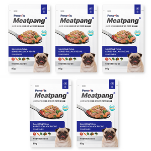 페노비스 강아지 미트팡 화식사료 피부 장, 참치, 80g, 5개