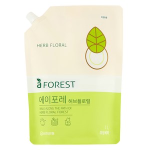 에이포레 유한양행 주방세제 리필 허브플로럴향, 1000ml, 1개