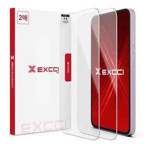 엑씨 글리터 2.5D 강화유리 휴대폰 액정보호필름 2p 세트, 1세트
