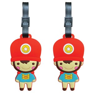 트래블큐브 여행가방 네임텍 꼬마병정 2p