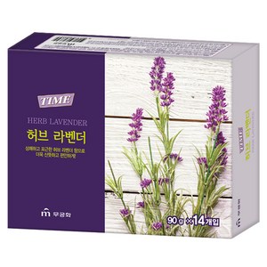 무궁화 타임 비누 허브 라벤더, 90g, 14개