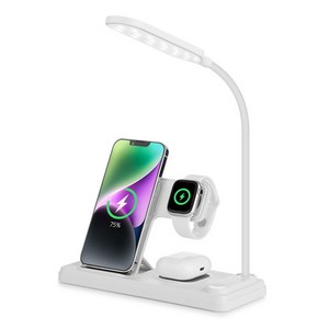 ALIO 아이블 QI 4in1 올인원 고속 무선 충전거치대, 화이트, 1개