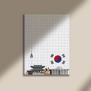 타공판닷컴 프린팅 타공판 인테리어용품 웰컴서울 600 x 1200 mm, 혼합색상, 1개