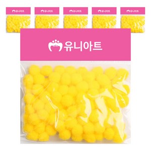유니아트 1000 퐁퐁 12mm, 노랑, 6개