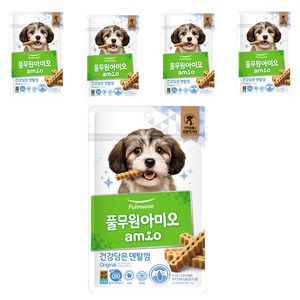 풀무원 강아지 아미오 건강담은 덴탈껌 오리지널, 100g, 5개, 닭고기 맛