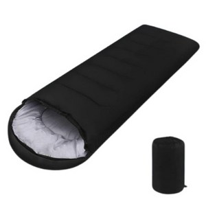 정상아이앤 사계절용 경량 캠핑 침낭, 블랙, 1개