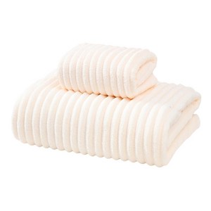 갠지라이프 목욕 전신 바스타월 소형 + 대형 세트, 아이보리, 1세트