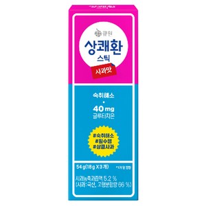 큐원 상쾌환 스틱 사과맛 3p, 54g, 1개