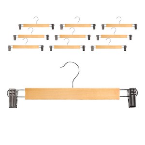 아임홈리빙 리얼우드 바지걸이, 10개