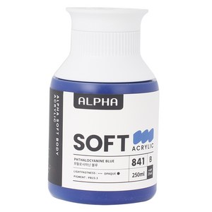 알파색채 소프트바디 아크릴물감 낱색 B 841 Phthalocyanine Blue, 250ml, 1색