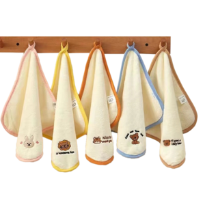 타이탄 고퀄리티 고리 미니 수건 5종 세트, 토끼, 호랑이, 곰, 곰헤드, 사자, 1세트