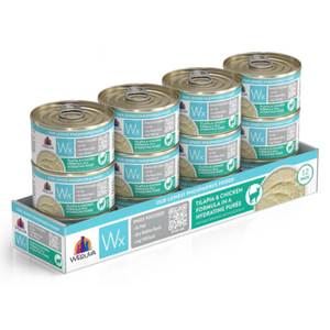 웨루바 어덜트 고양이 Wx 인 포커스 틸라피아 퓨레 주식캔, 닭, 85g, 12개