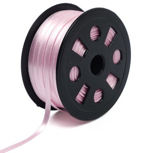 뭉구 프리미엄 유광 단면 공단 리본 5mm, 27 핑크, 1개, 90m