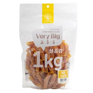 더내추럴 강아지 베리빅 육포, 1kg, 1개, 혼합맛(치킨/고구마)