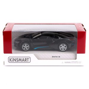 킨스마트 BMW i8 KT5379 자동차 작동완구, 블랙, 1개