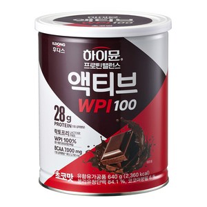 하이뮨 프로틴 밸런스 액티브 WPI100 초코맛, 640g, 1개