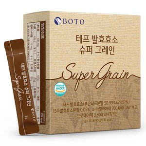 보뚜 테프 발효효소 슈퍼 그레인 영양제 30p, 90g, 1개