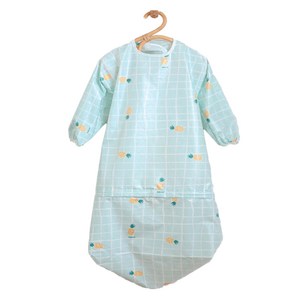 베이비클로 유아용 이유식 긴팔 지퍼형 방수턱받이, 아임파인민트, 1개입, 1개