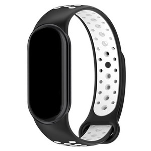 스페이스쉴드 스포티 실리콘 스트랩, 블랙화이트